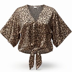 Leopard Silky Top – By Together + Collection | Women’s M 🐆